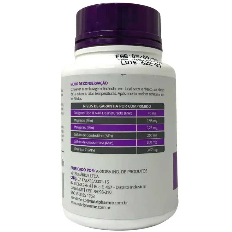 Suplemento Alimentar Nutripharme Nutricart Expert 1.000mg para Cães 30 Comprimidos