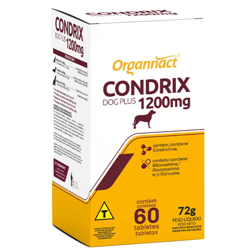 Suplemento Organnact Condrix Dog Plus Tabs para Cães 1200 mg com 72 g