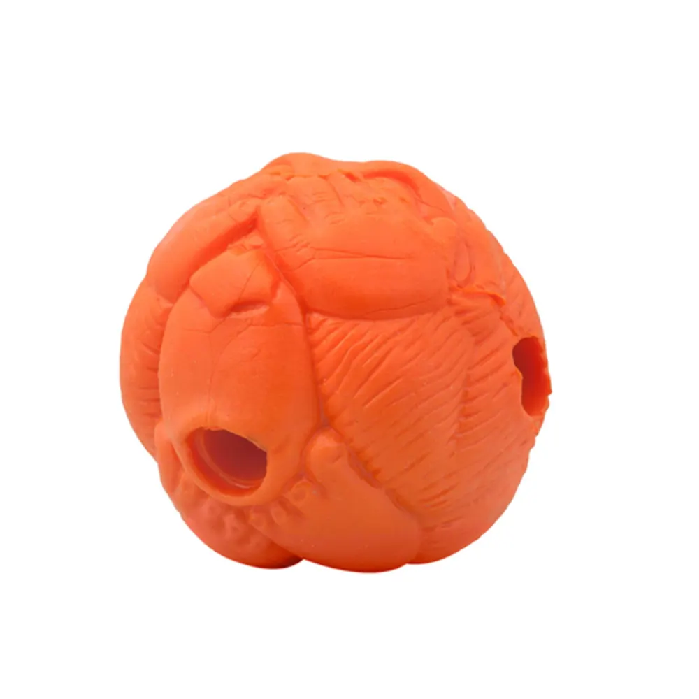 Bola Macaquinho Pet Games Dispenser Petisco Laranja Tam.M