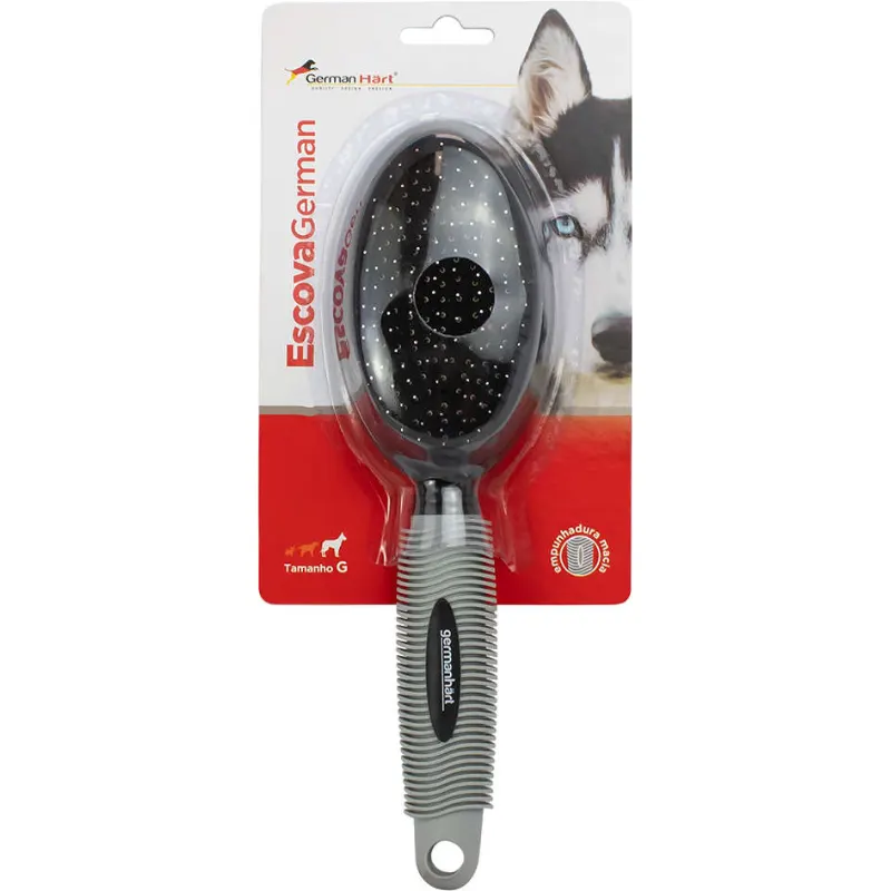 Escova Sem Bolinha Cabo Borracha para Cães Germanhart