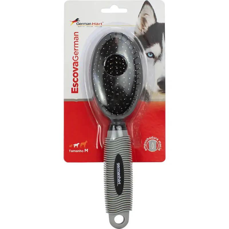 Escova Sem Bolinha Cabo Borracha para Cães Germanhart