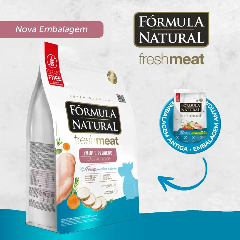 Ração Fórmula Natural Fresh Meat Cães Adultos Raças Mini e Pequena