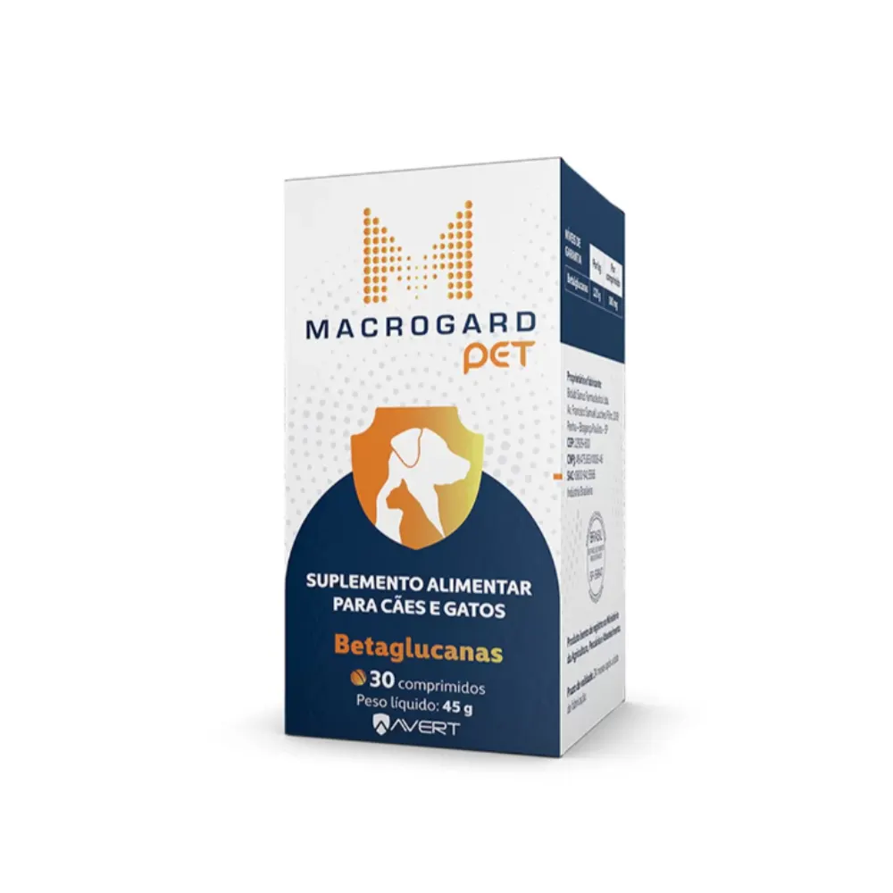Suplemento Macrogard Pet para Cães e Gatos 30 Comprimidos