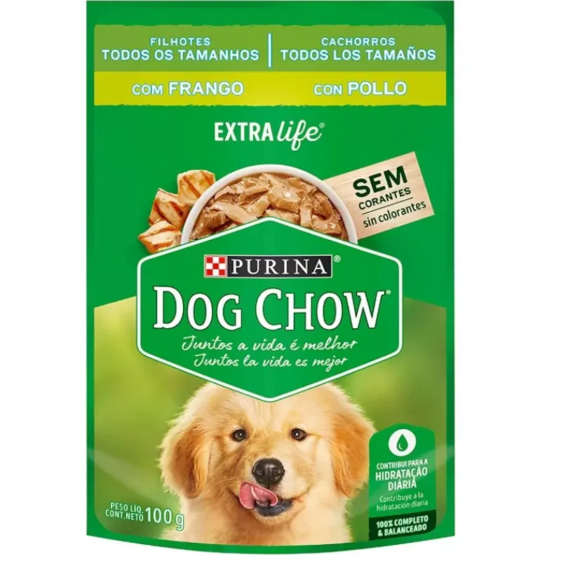 Dog Chow Sachê Para Cães Filhotes Sabor Frango 100 g