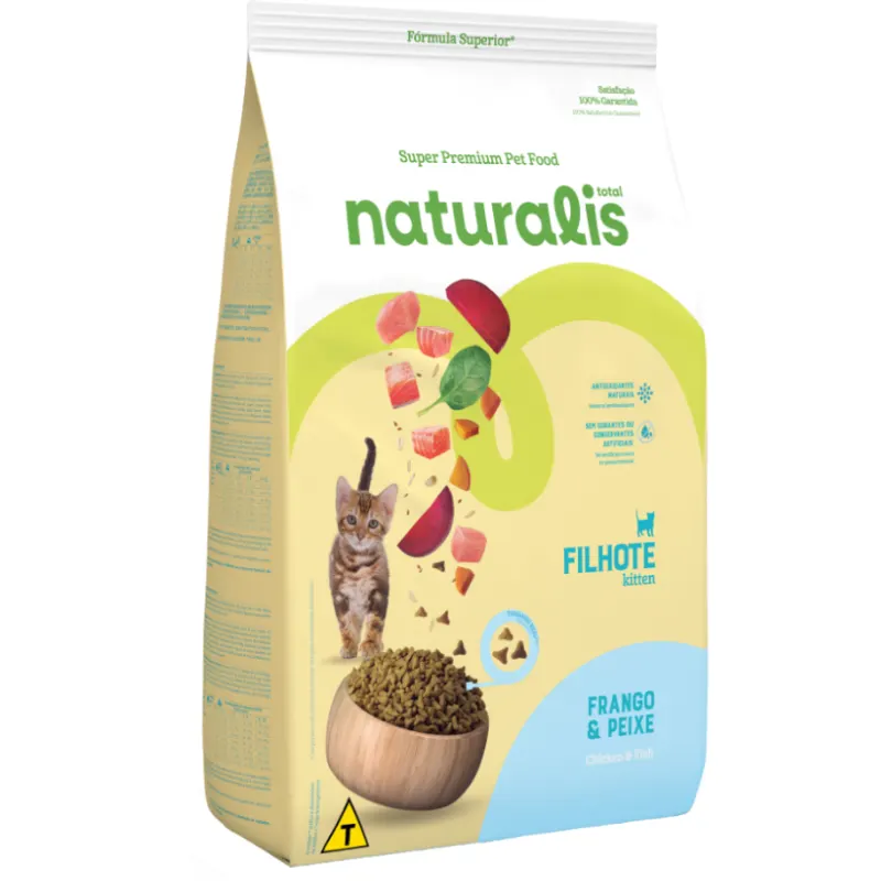 Ração Naturalis para Gatos Filhotes Sabor Peixe e Frango 10,1 kg