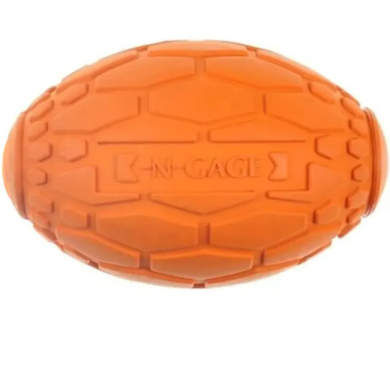 Brinquedo Bola Pet Cachorro N-gage Squeaker Football Laranja
