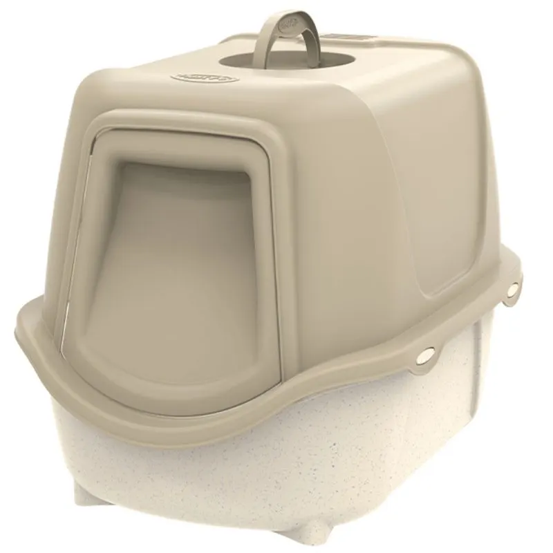 Banheiro Plast Pet WC Cat New Bege Fendi para Gatos São Pet