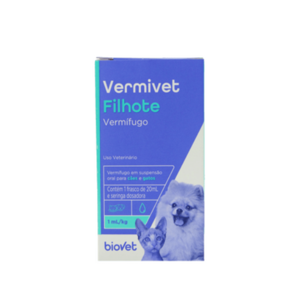 Vermífugo Vermivet Filhotes Biovet 20ml