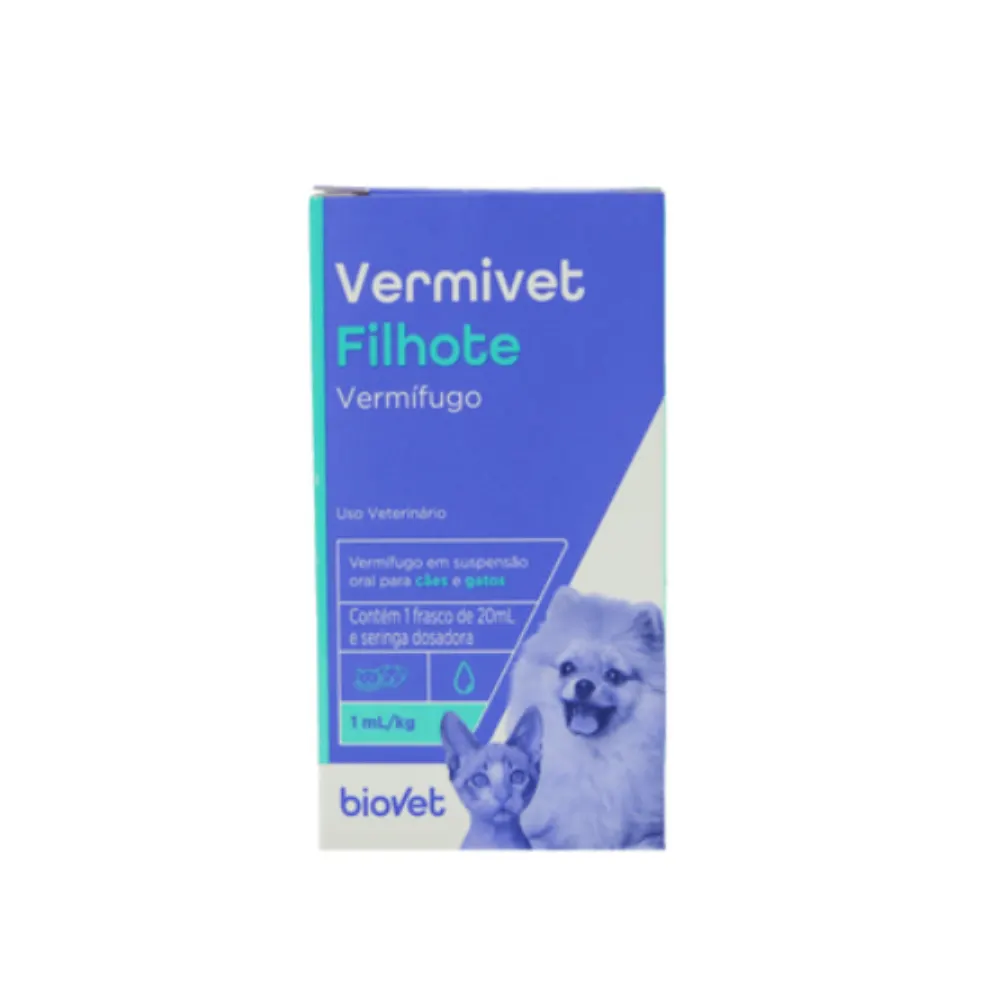 Vermífugo Vermivet Filhotes Biovet 20ml