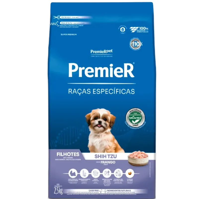 Ração Premier Raças Específicas Cães Filhotes Shih Tzu