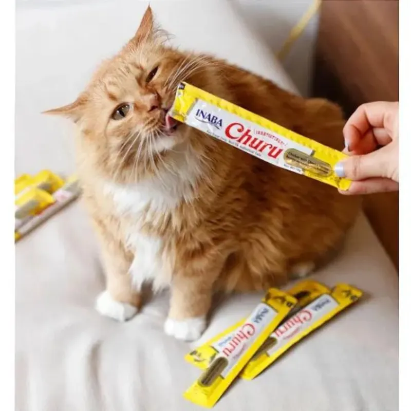 Snack Purê Churu Galinha para Gatos 56 g