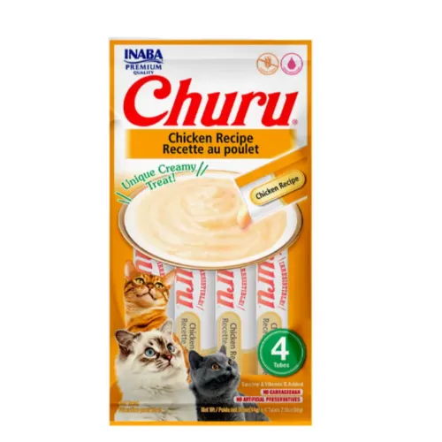 Snack Purê Churu Galinha para Gatos 56 g