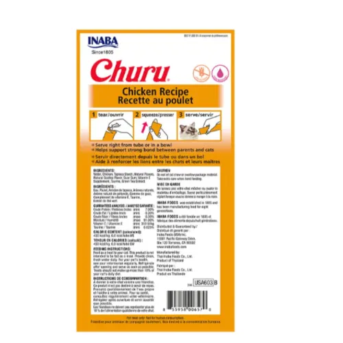 Snack Purê Churu Galinha para Gatos 56 g