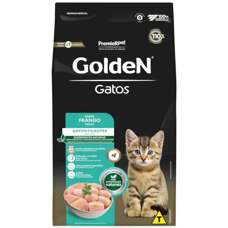 Ração Golden Gatos Filhotes Sabor Frango