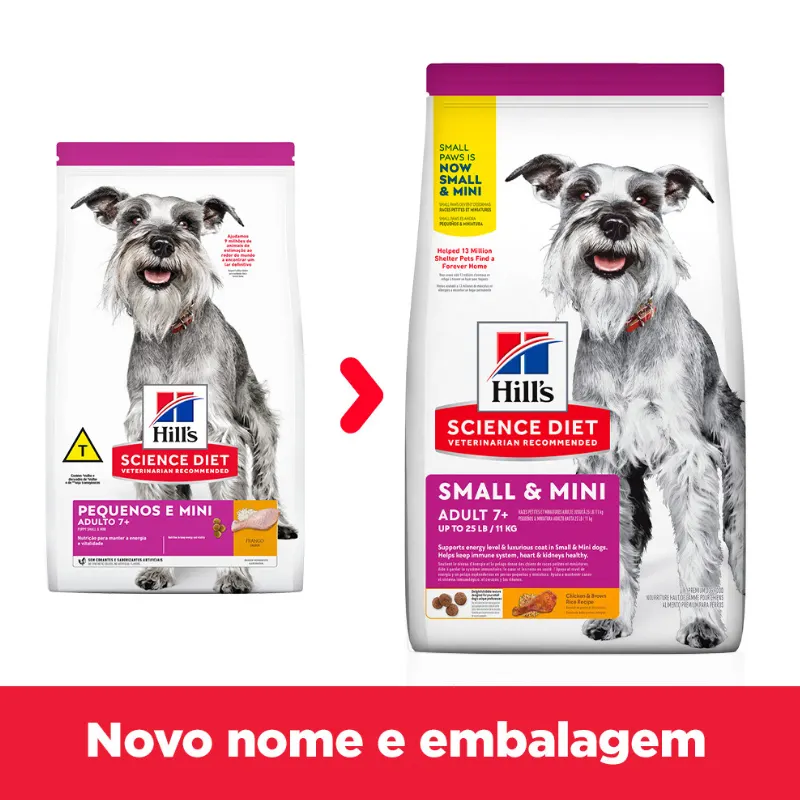 Ração Hill´s Cães 7+ Mini e Pequeno 2,04 Kg