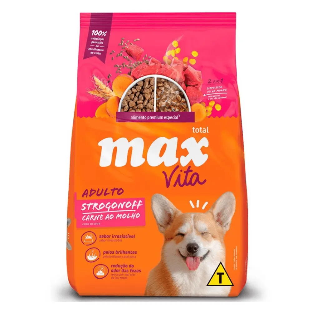 Ração Max Vita Cães Adulto Strogonoff Carne Ao Molho 20 kg
