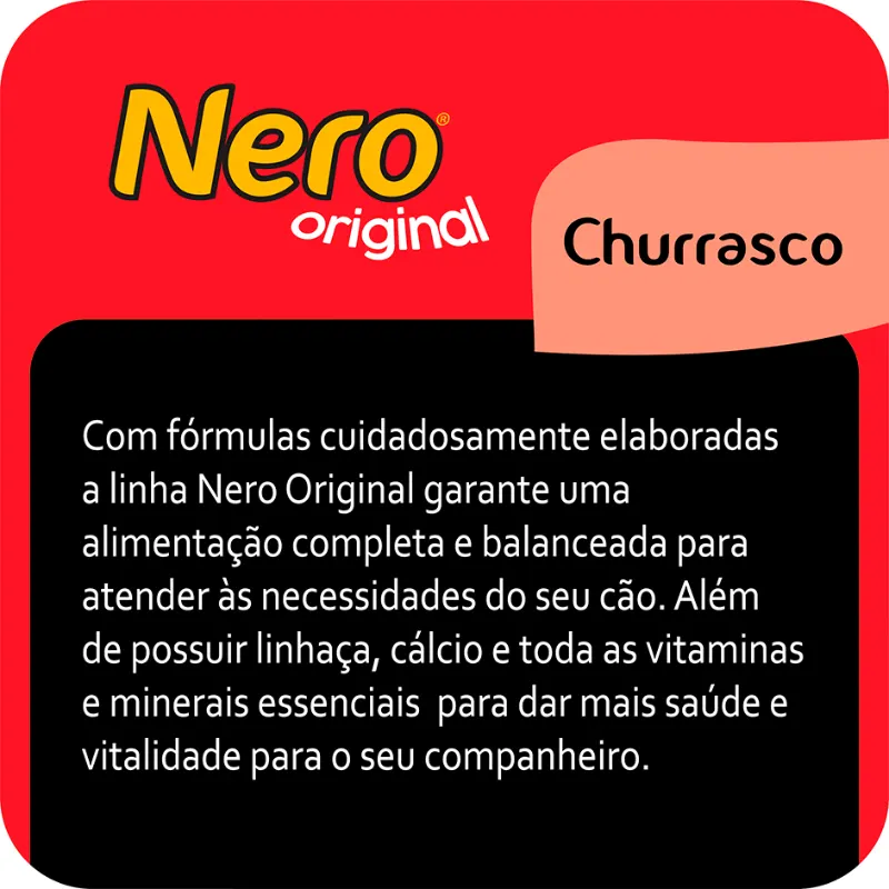 Ração Nero Original Churrasco para Cães Adultos 20 Kg