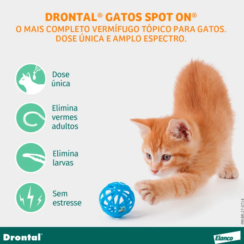 Vermífugo Drontal para Gatos Spot-On 1,12 ml