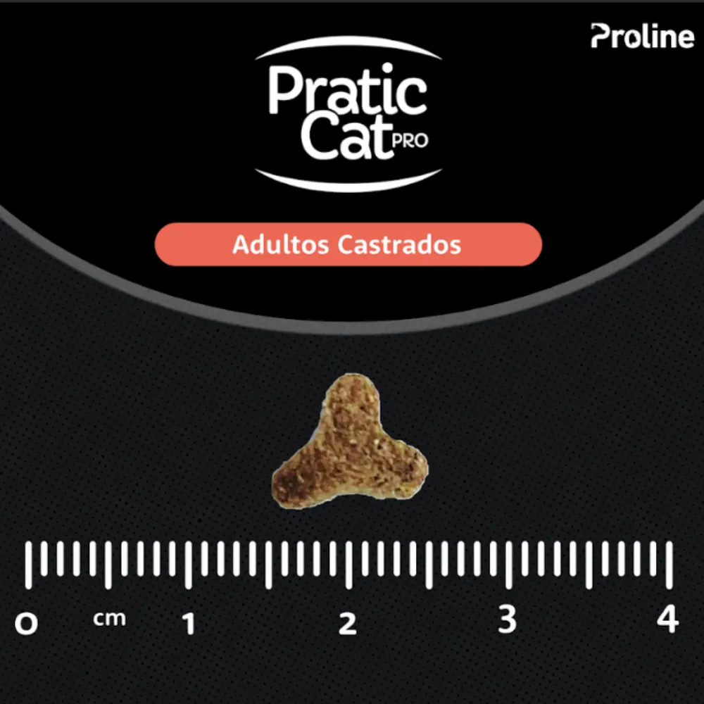 Ração Pratic Cat Pro Castrado Carne e Frango 10,1Kg