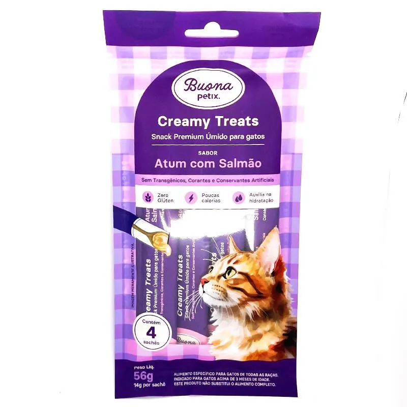Buona Petix Creamy Treats Atum com Salmão 56 g