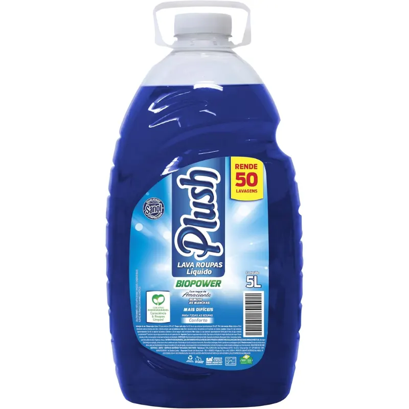 Lava Roupas Plush  Liquido Biopower Conforto 5 L