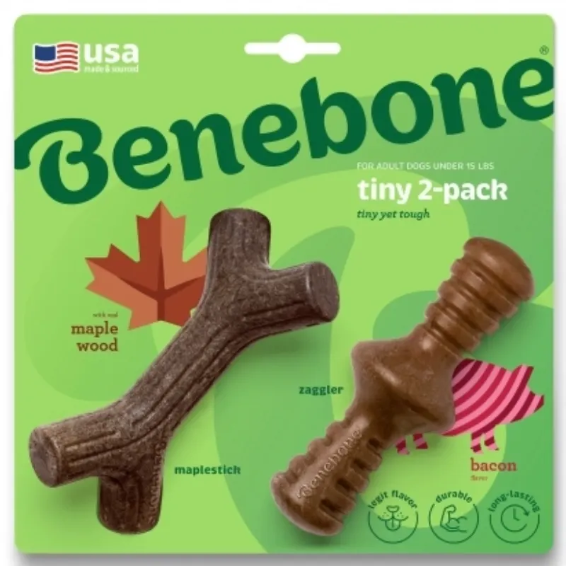 Benebone Tiny 2-pack Maple + Zaggler