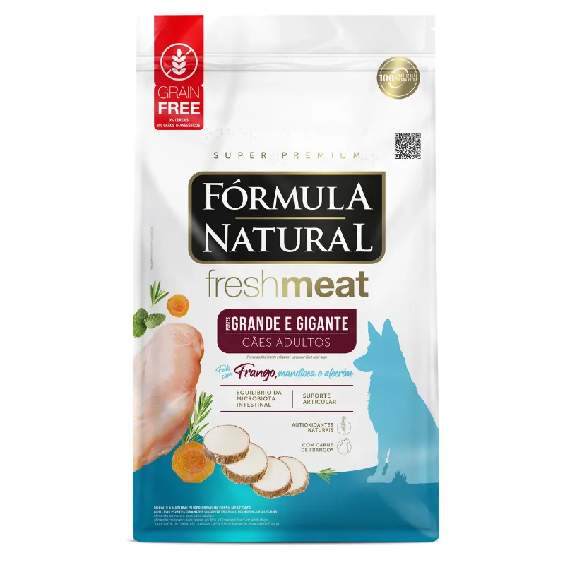 Ração Fórmula Natural Fresh Meat Cães Adultos  Grande e Gigante Sabor Frango 12 kg