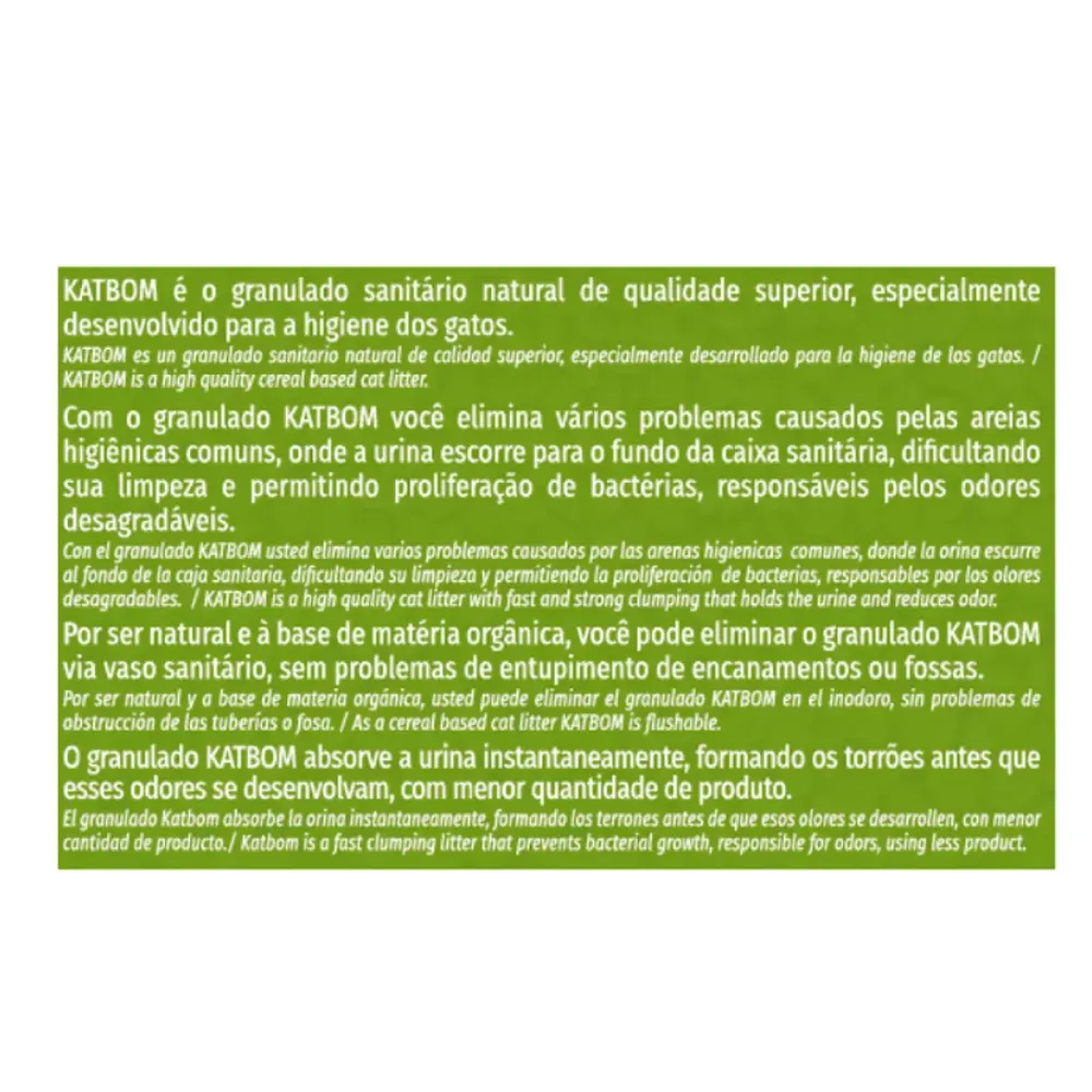 Granulado Higiênico KatBom Tradicional Para Gatos
