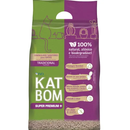 Granulado Higiênico KatBom Tradicional Para Gatos