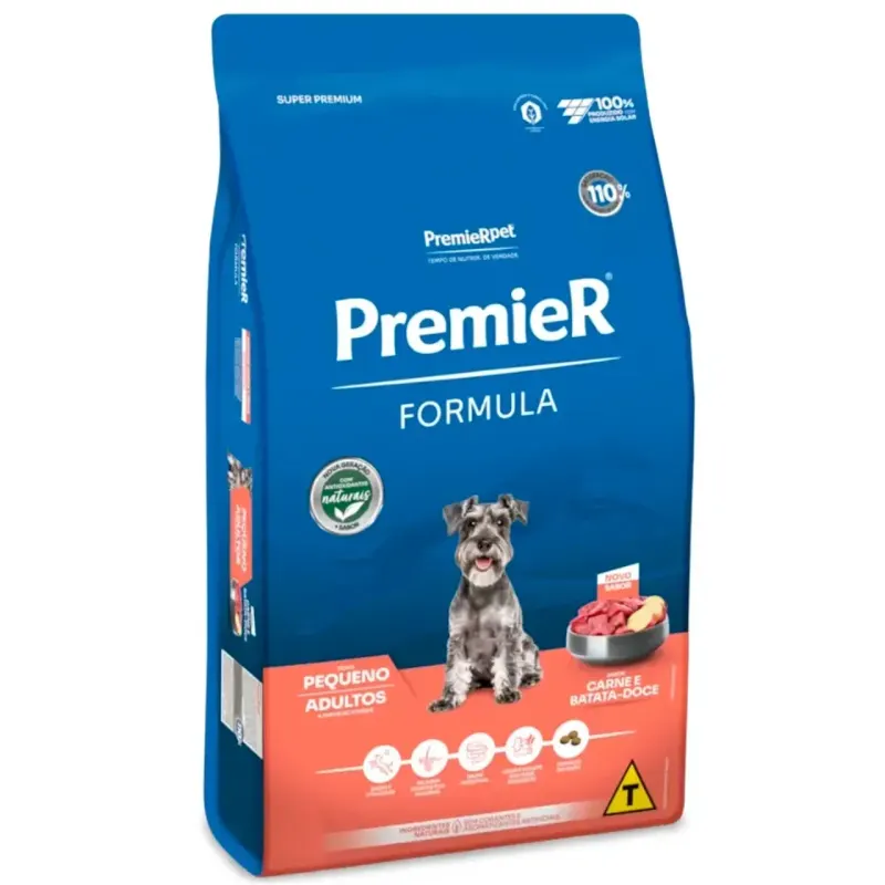 Ração Premier Fórmula Sabor Carne com Batata Doce para Cães Adultos de Raças Pequenas 2,5 Kg