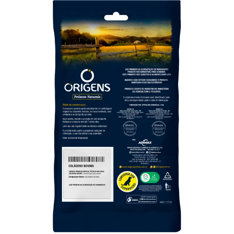 Petisco Origens Colágeno Bovino para Cães 30g
