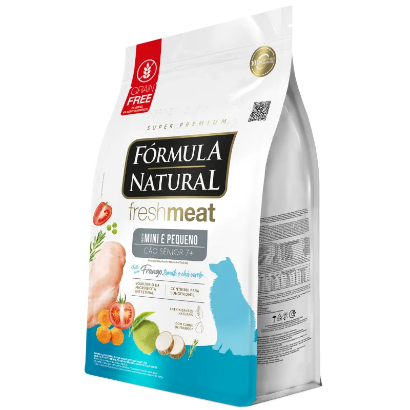 Ração Fórmula Natural Fresh Meat para Cães Sênior de Pequeno Porte Sabor Frango 10,1 Kg