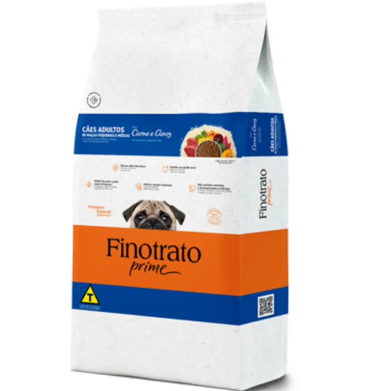 Finotrato Prime Carne e Arroz Cães Adultos de Raças Pequenas e Médias
