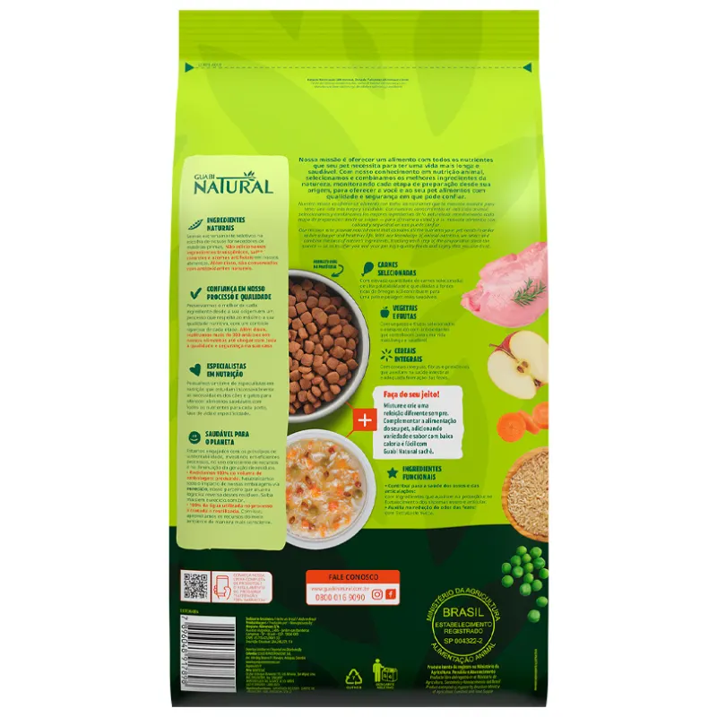 Ração Guabi Natural Cães Adultos Médios Frango e Arroz