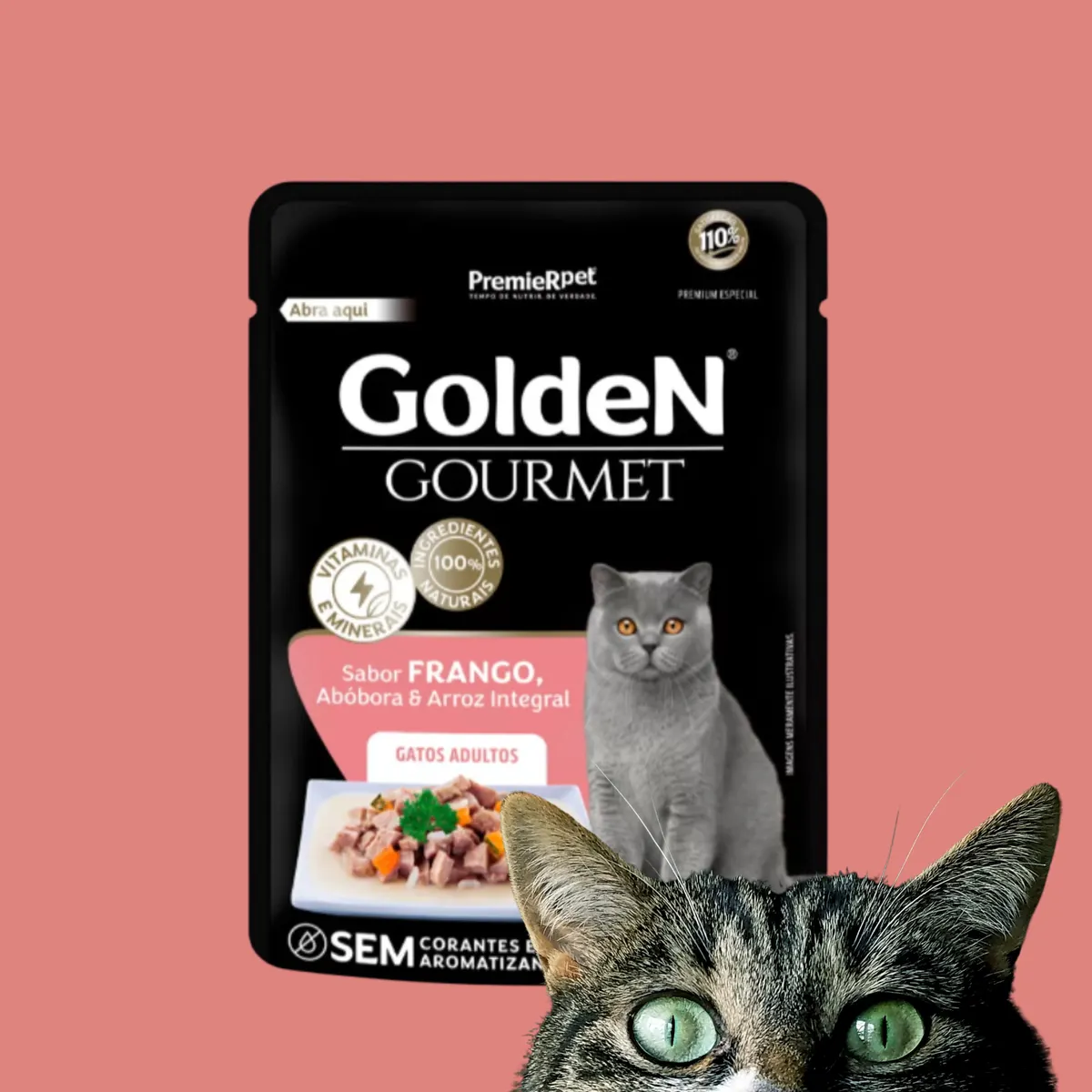 Ração Úmida Golden Gourmet Gatos Adultos Frango 70g
