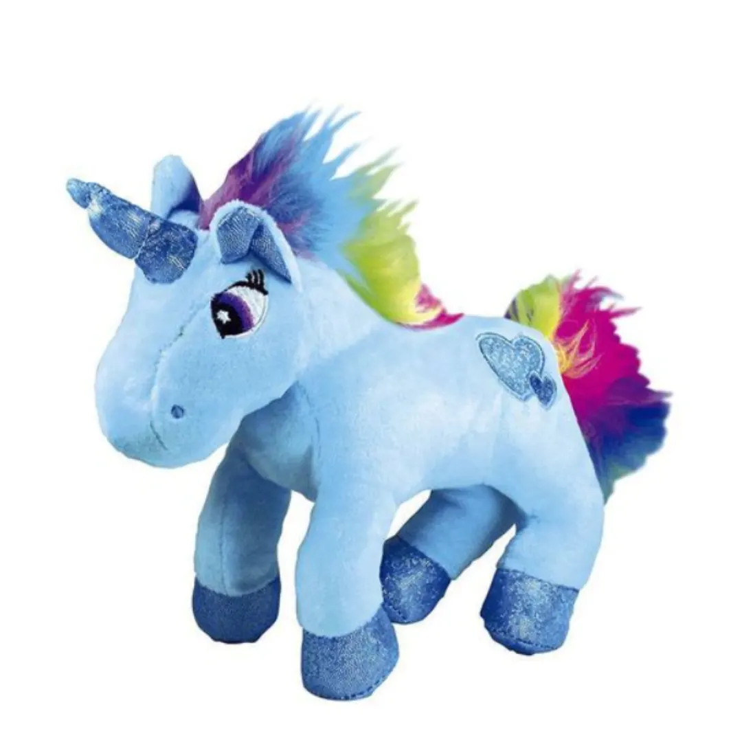 Mordedor Pelúcia Unicórnio Azul Jambo