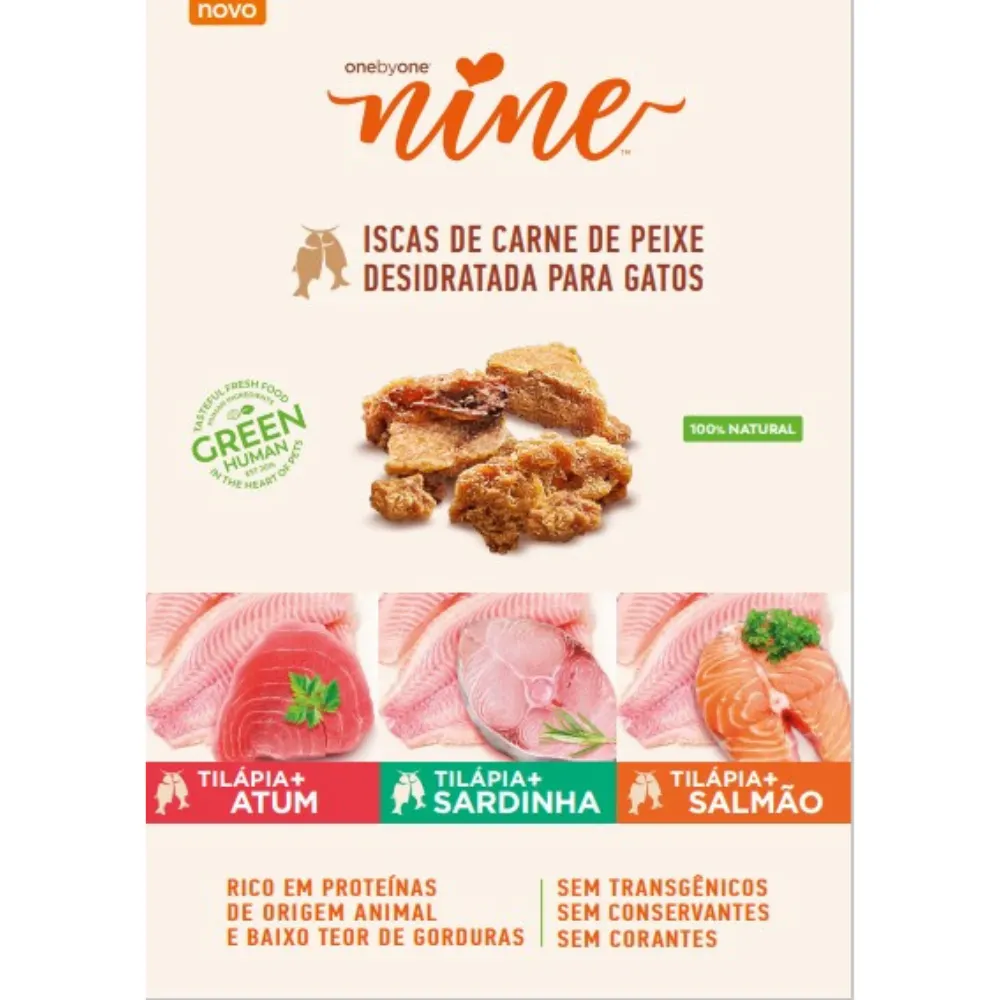 Petisco Spin Pet Nine Natural Gatos Tilápia e Sardinha 15g