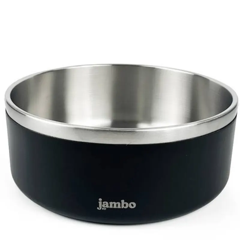 Comedouro Jambo Premium Aço Inox Preto