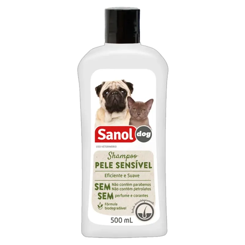 Shampoo Pele Sensivel Sanol Dog 500 ml