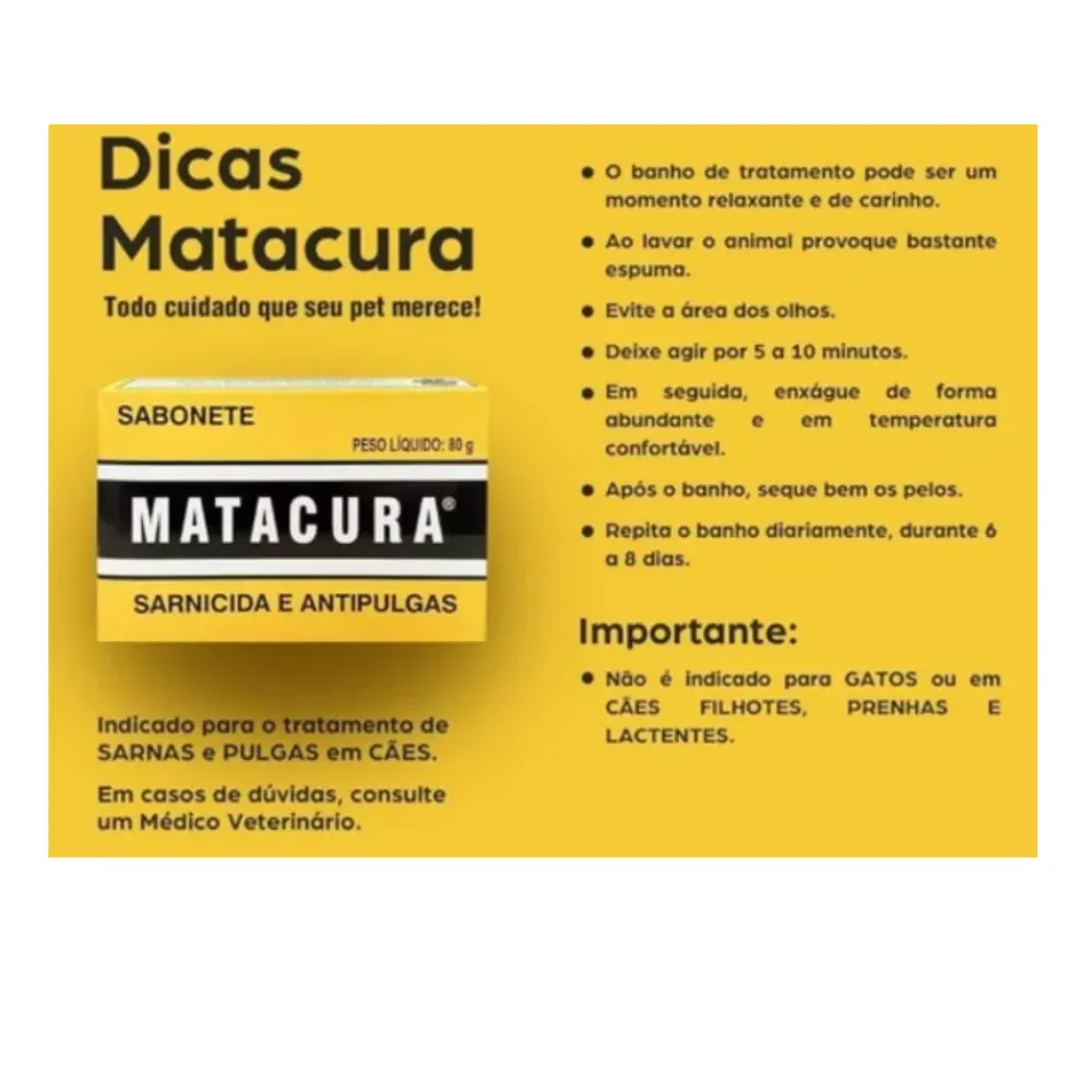 Sabonete Matacura - Sarnicida E Antipulgas- 80g