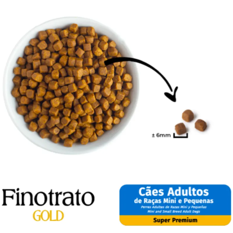 Ração Finotrato Gold Cães Adultos Raças Mini e Pequenas 3 Kg