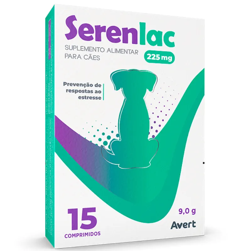 Suplemento Avert Serenlac para Cães 225 mg com 15 Comprimidos