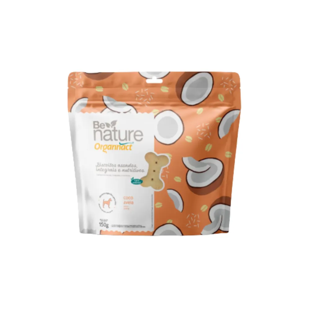 Biscoito Organnact Be Nature Cães Sabor Coco e Aveia 150 g