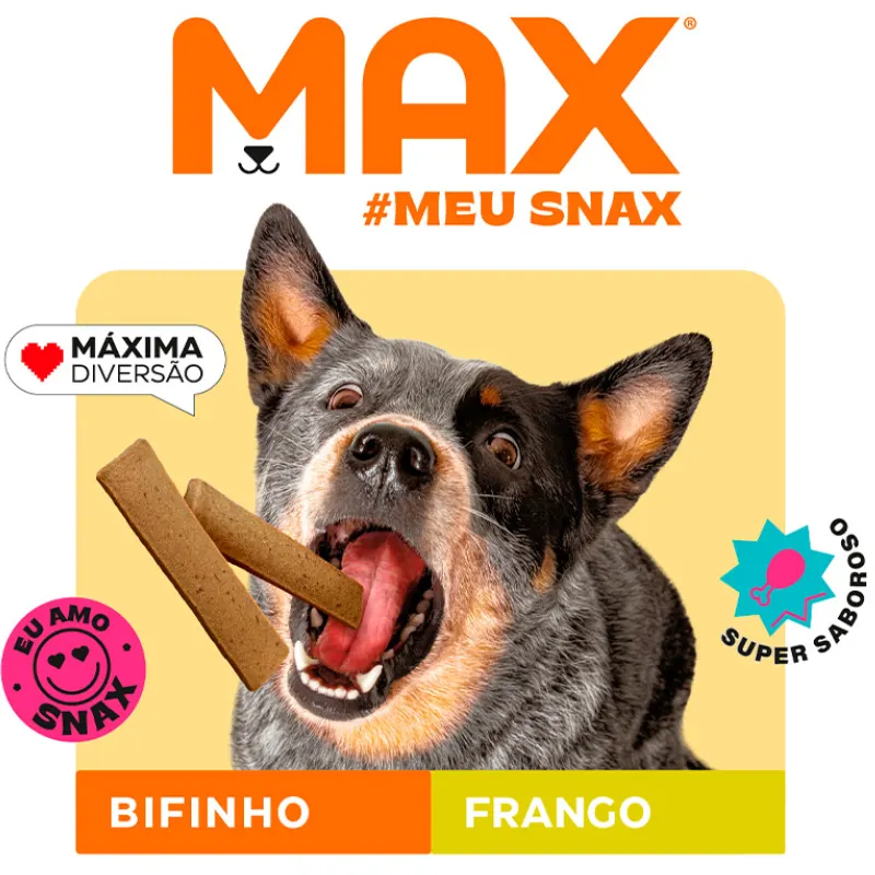 Petisco Bifinho Max para Cães Adultos Sabor Frango 500g