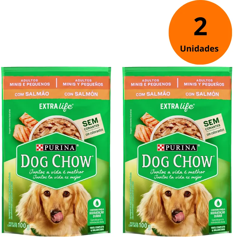Dog Chow Sachê Para Cães Adultos Raças Pequenas  2 Unidades 200 g