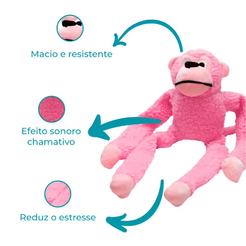 Pelúcia Macaco Limited Jambo Rosa Único
