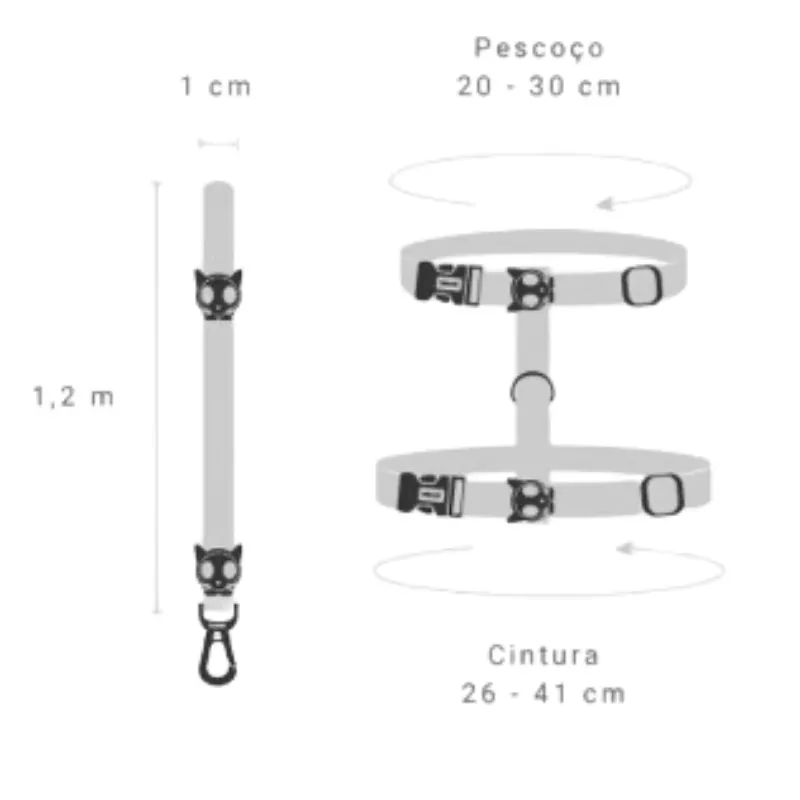 Peitoral Zee.Dog Com Guia Para Gatos Woozer