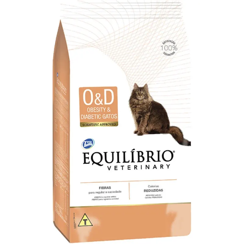 Ração Equilíbrio Veterinary Obesity Diabetic Gatos Adultos