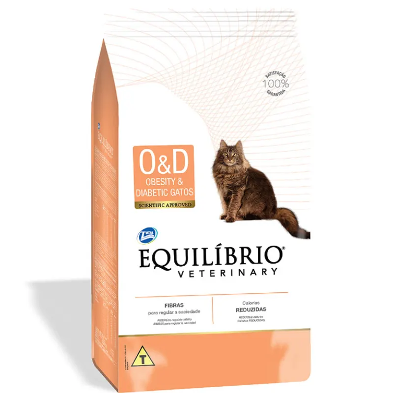 Ração Equilíbrio Veterinary Obesity Diabetic Gatos Adultos