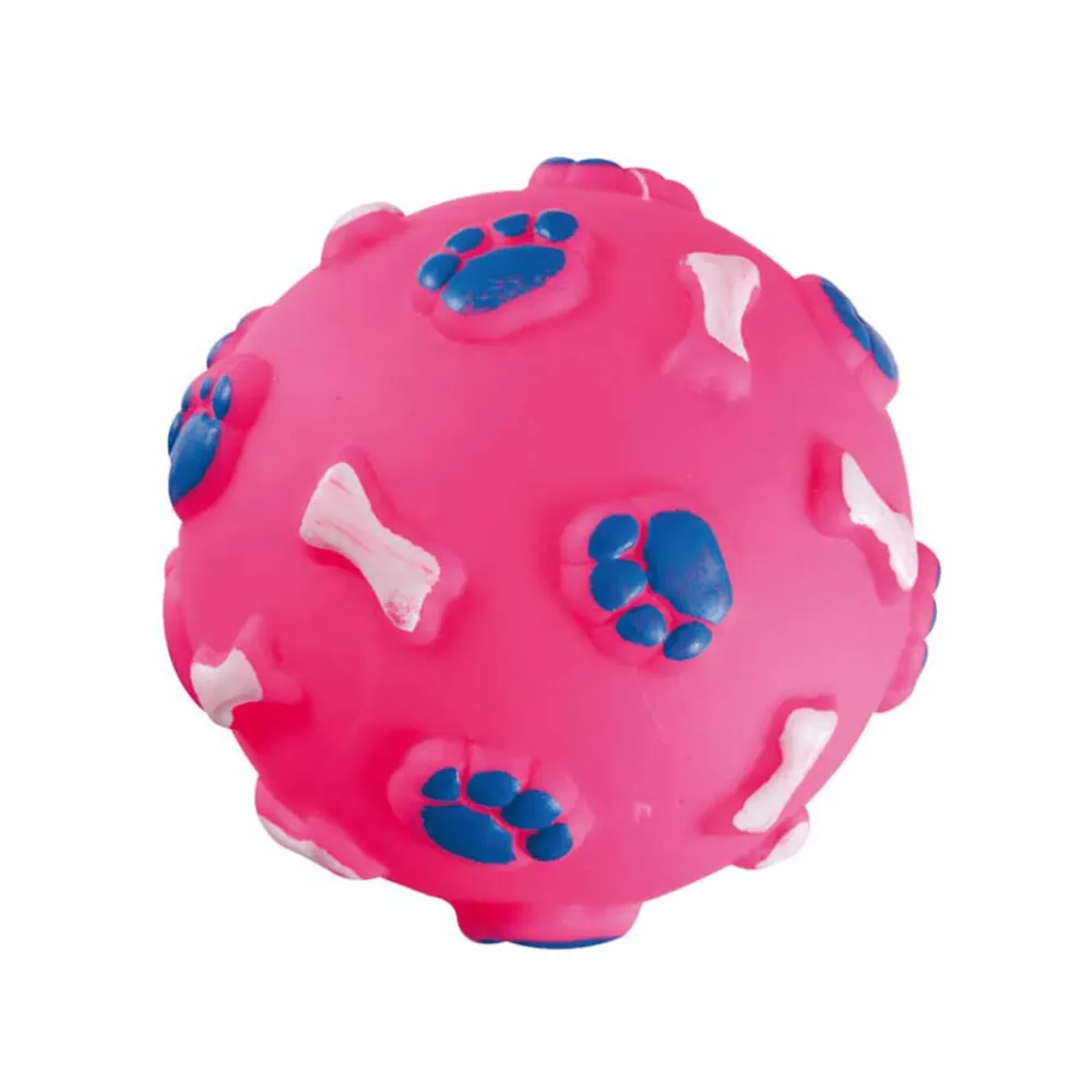 Brinquedo de Vinil Bola Com Patinhas Rosa